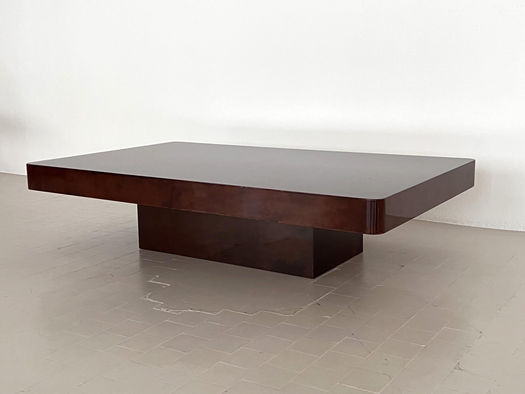 Grande table basse italienne Aldo Tura Design en parchemin émaillé, 1970  en vente 12