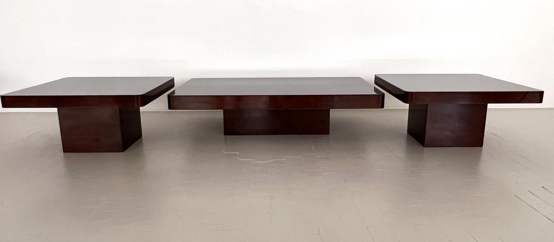 Grande table basse italienne Aldo Tura Design en parchemin émaillé, 1970  Bon état - En vente à Morazzone, Varese