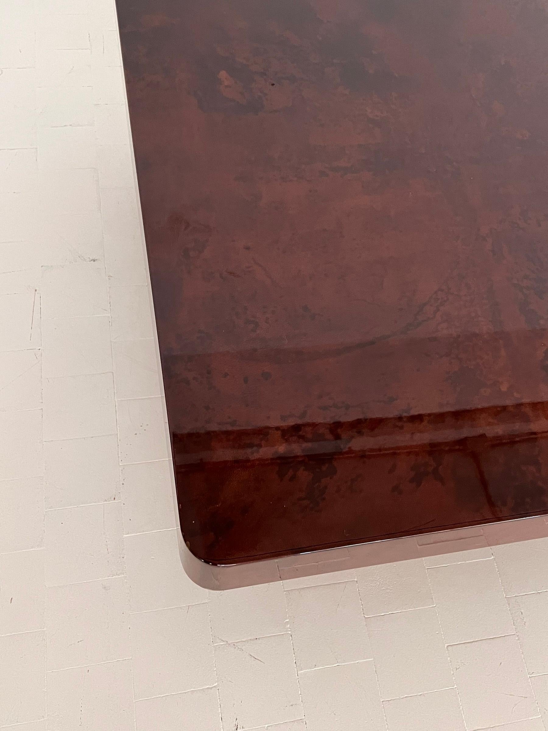 Italian Large Aldo Tura Design Coffee Table in Glazed Parchment, 1970s  For Sale 1