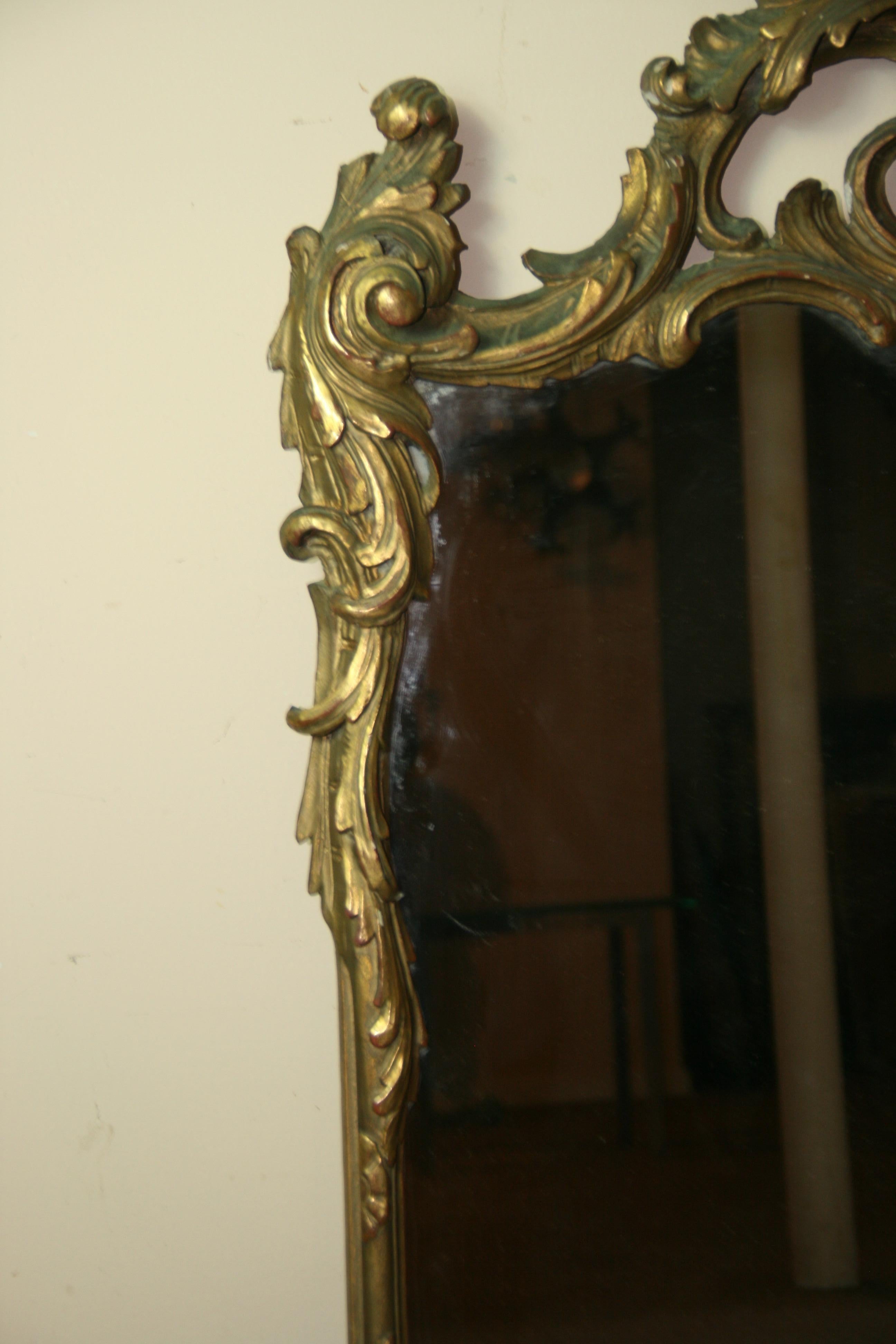 Mid-20th Century Italian Large Baroque Mirror For Sale