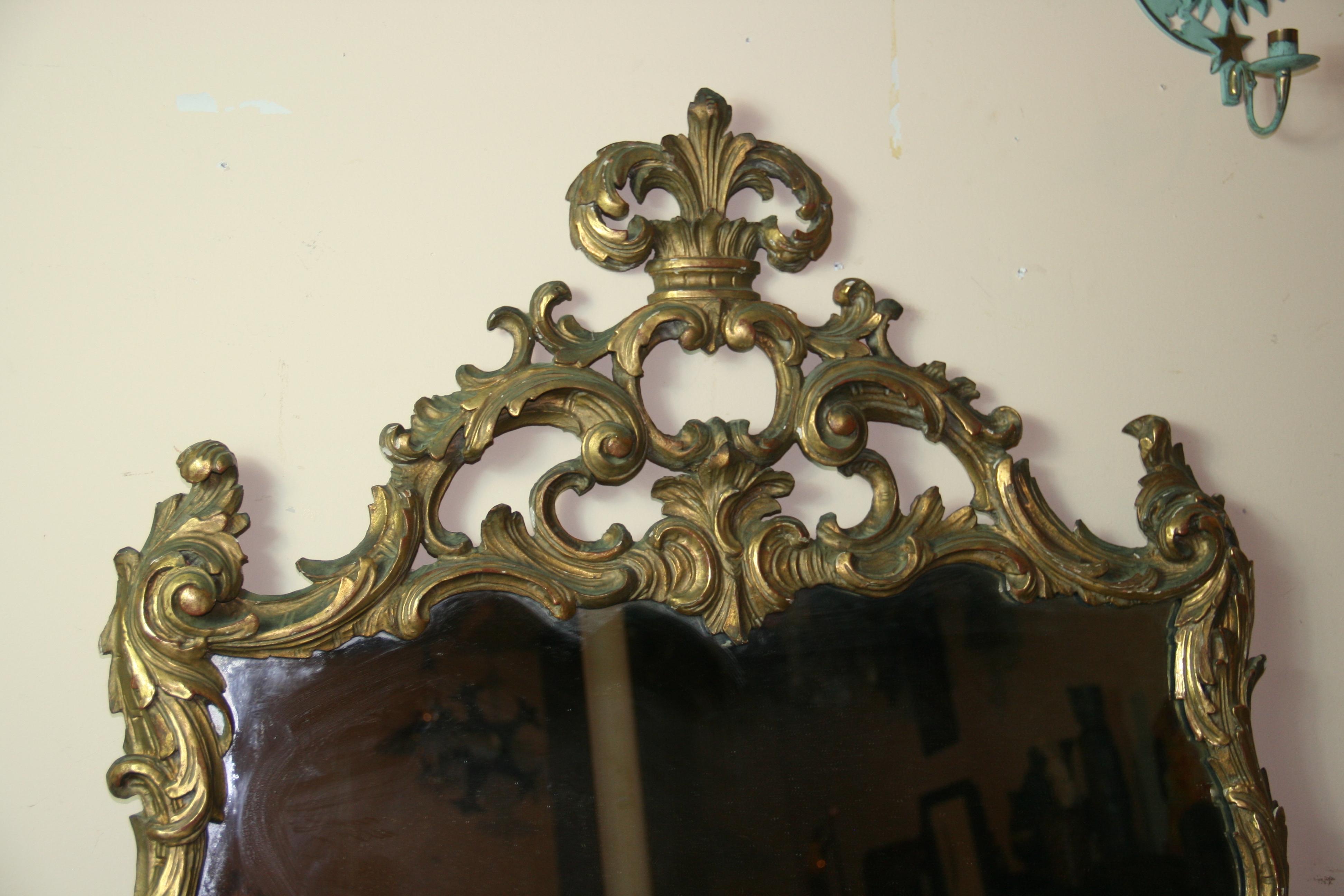 Italian Large Baroque Mirror For Sale 2