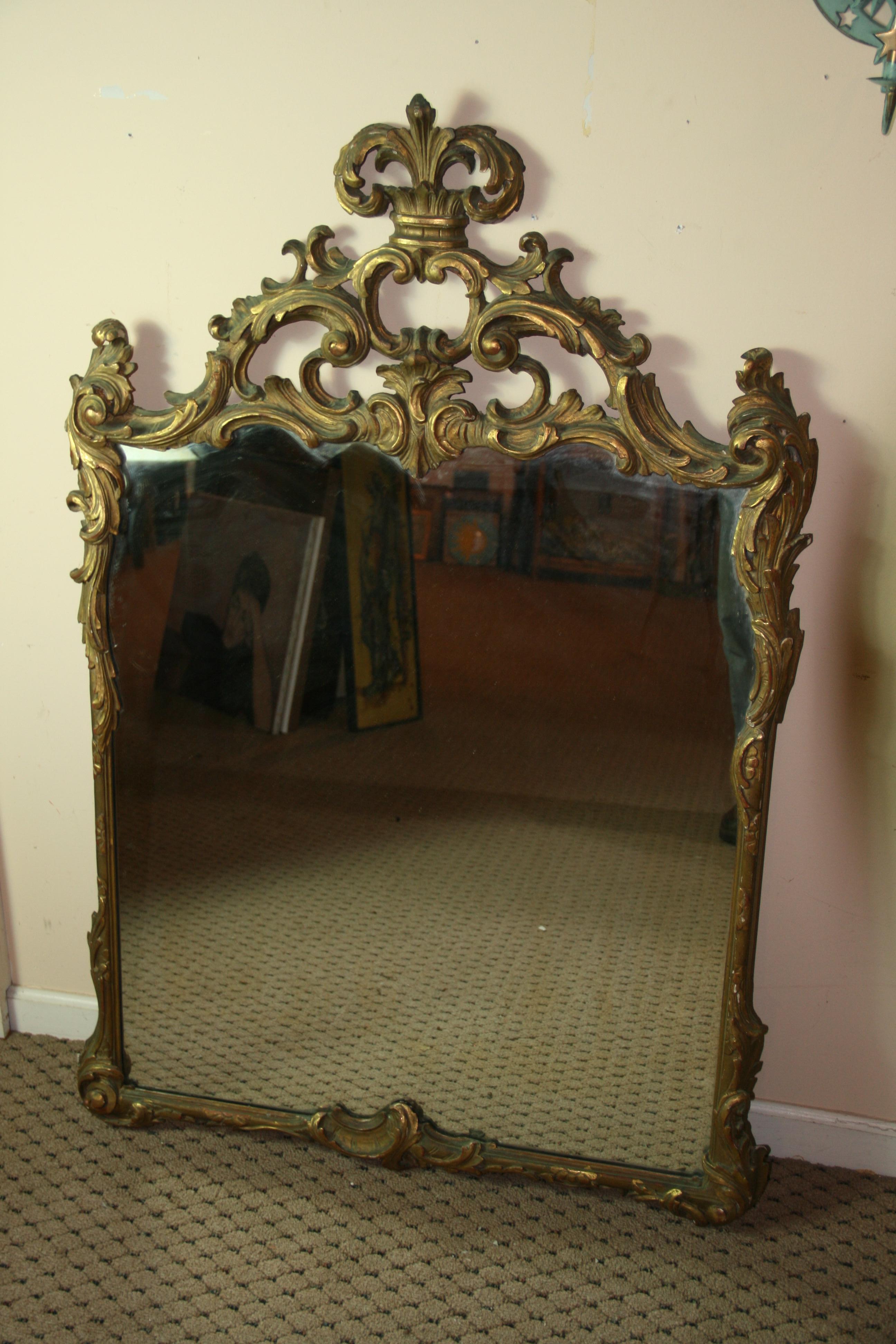 Italian Large Baroque Mirror For Sale 3