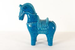Italian Large Ceramic Horse Figurine by Aldo Londi for Bitossi 1960s