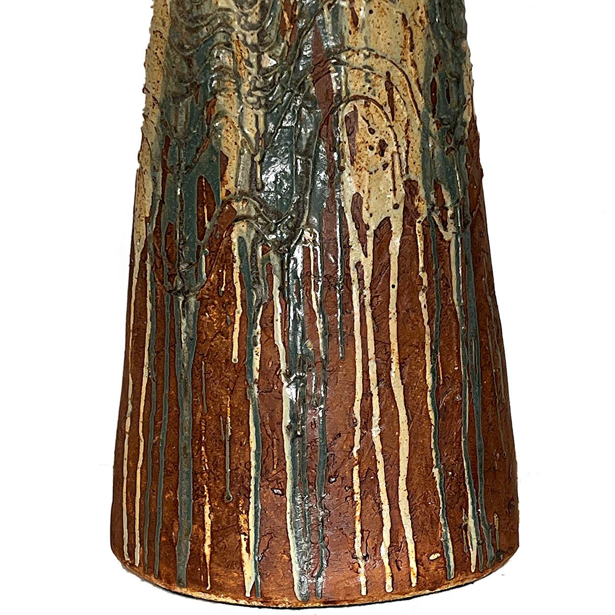 Mid-20th Century Italian Large Ceramic Lamp For Sale