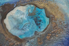 Großer italienischer Keramikteller für Wand- oder Tisch-Mitteltisch aus der modernen Kunst