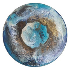 Modern Art Italian Large Ceramic Plate for Wall or Table Centerpiece