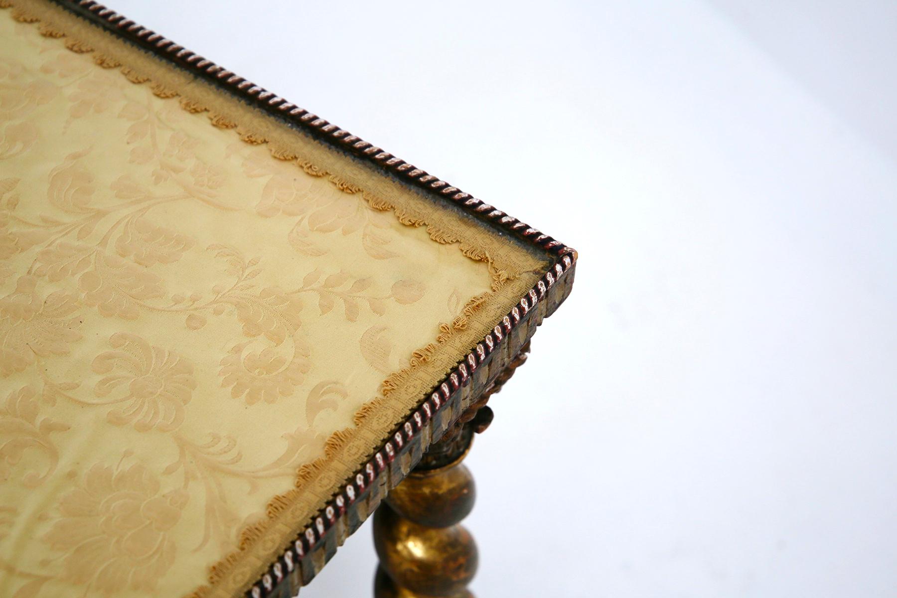Italian Large Coffee Table Neoclassical in Gilded Wood, End of the 19th Century 2