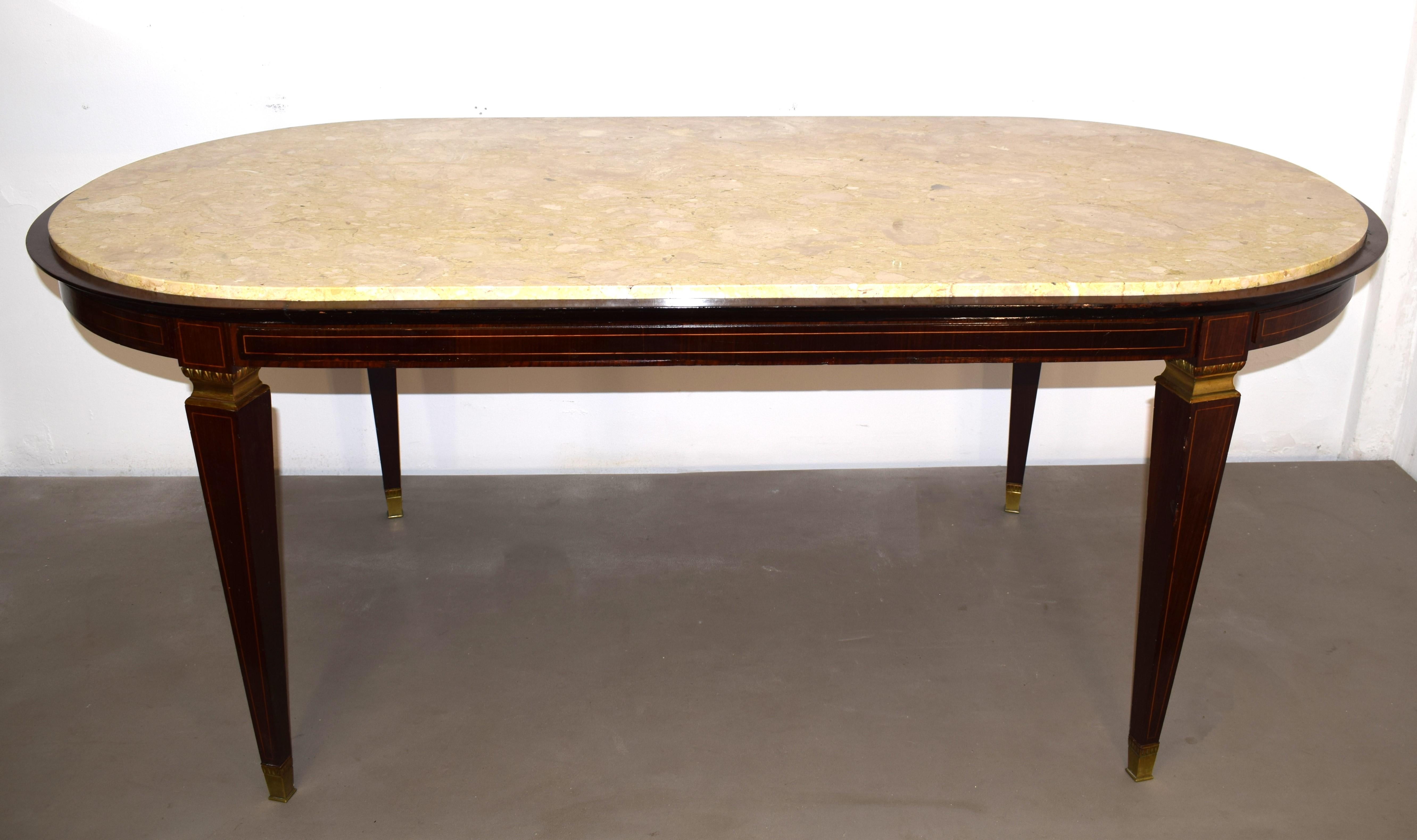 Italian large dining table by Paolo Buffa, 1950s In Good Condition For Sale In Palermo, PA