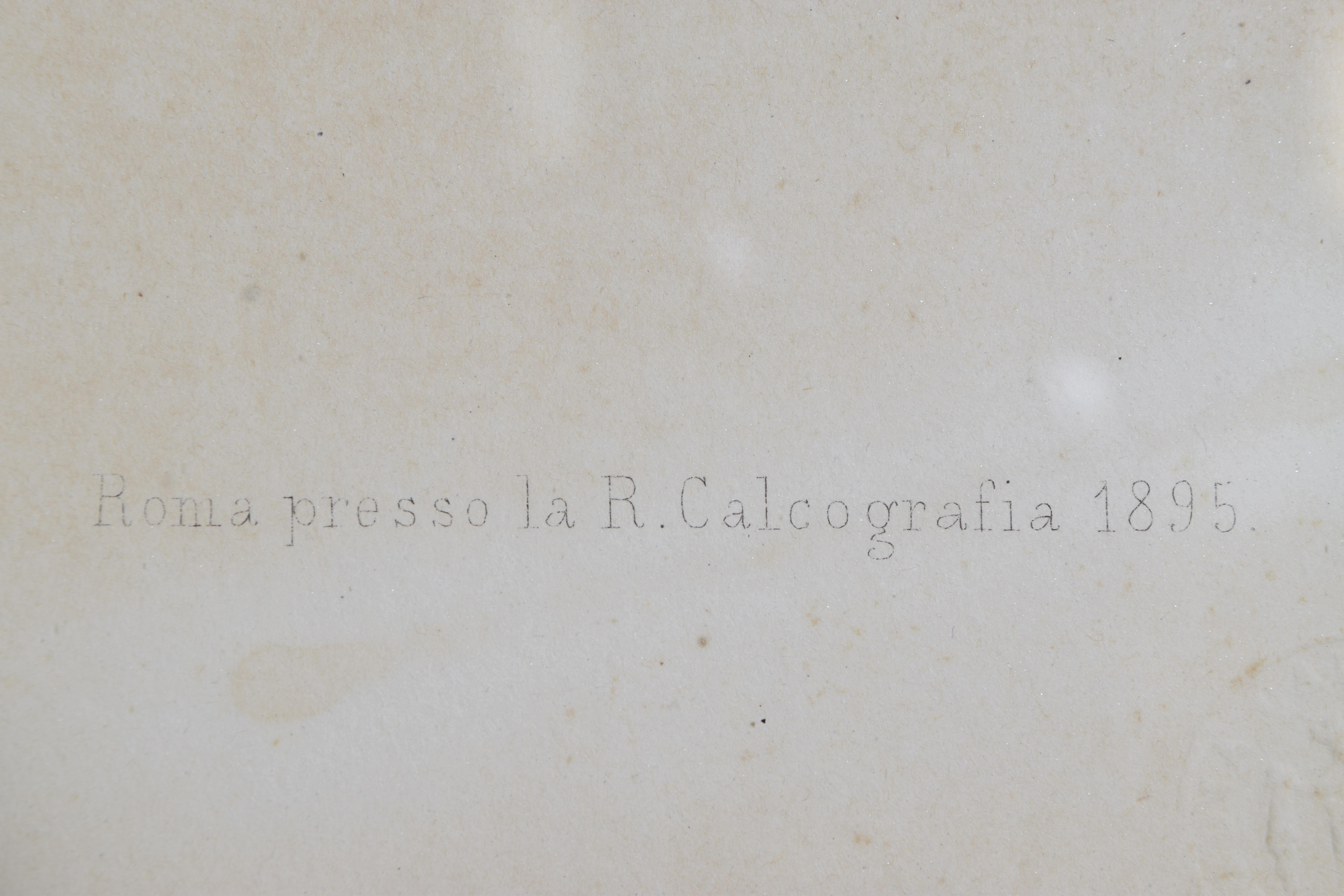 Italian Large Engraving of Romulus & Remus, Ebonized Frame, 2nd Half 19th Cen For Sale 5
