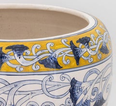 Italian Large Glazed Ceramic Jardiniere
