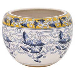Italian Large Glazed Ceramic Jardiniere