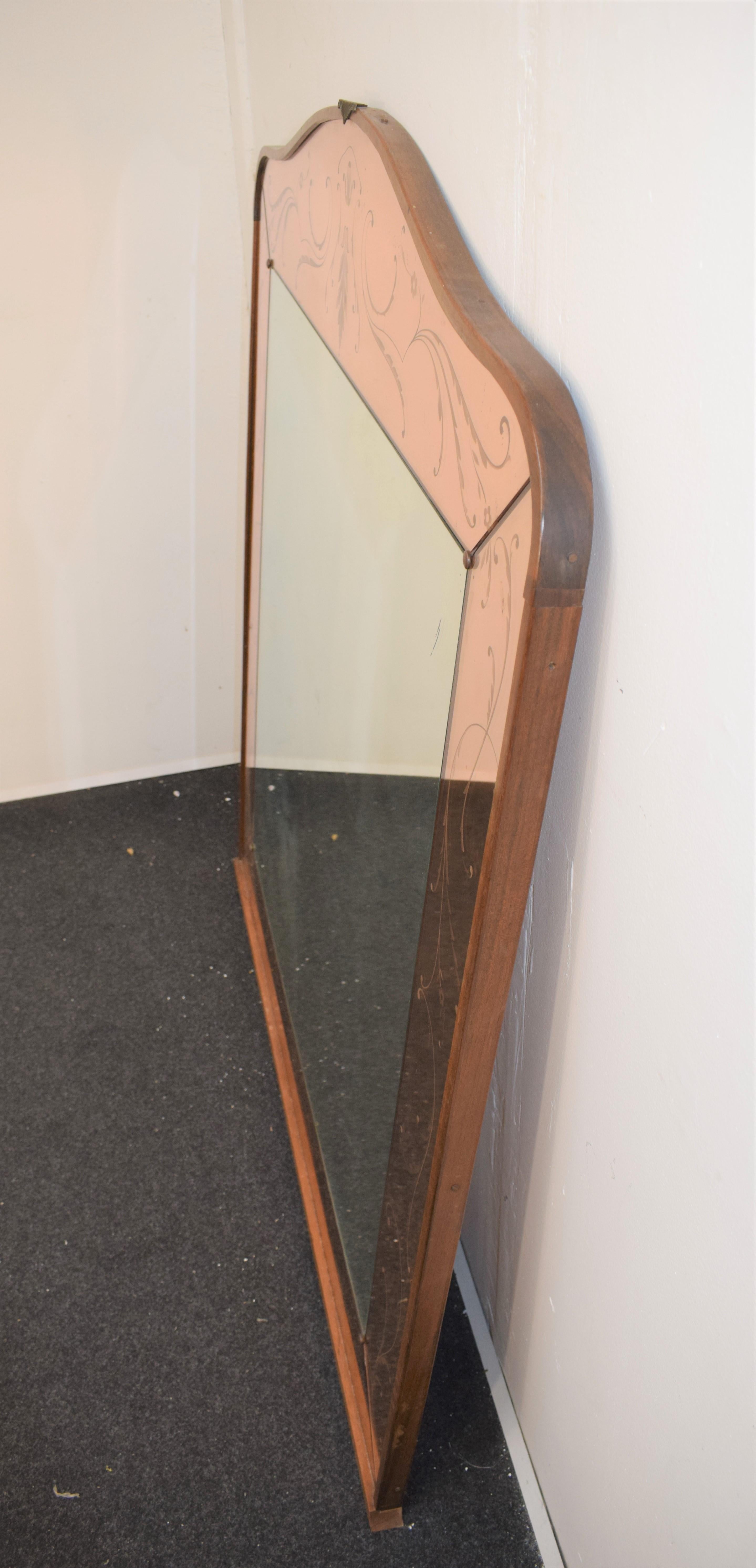 Großer italienischer Spiegel von Luigi Fontana, 1950er Jahre (Mid-20th Century) im Angebot