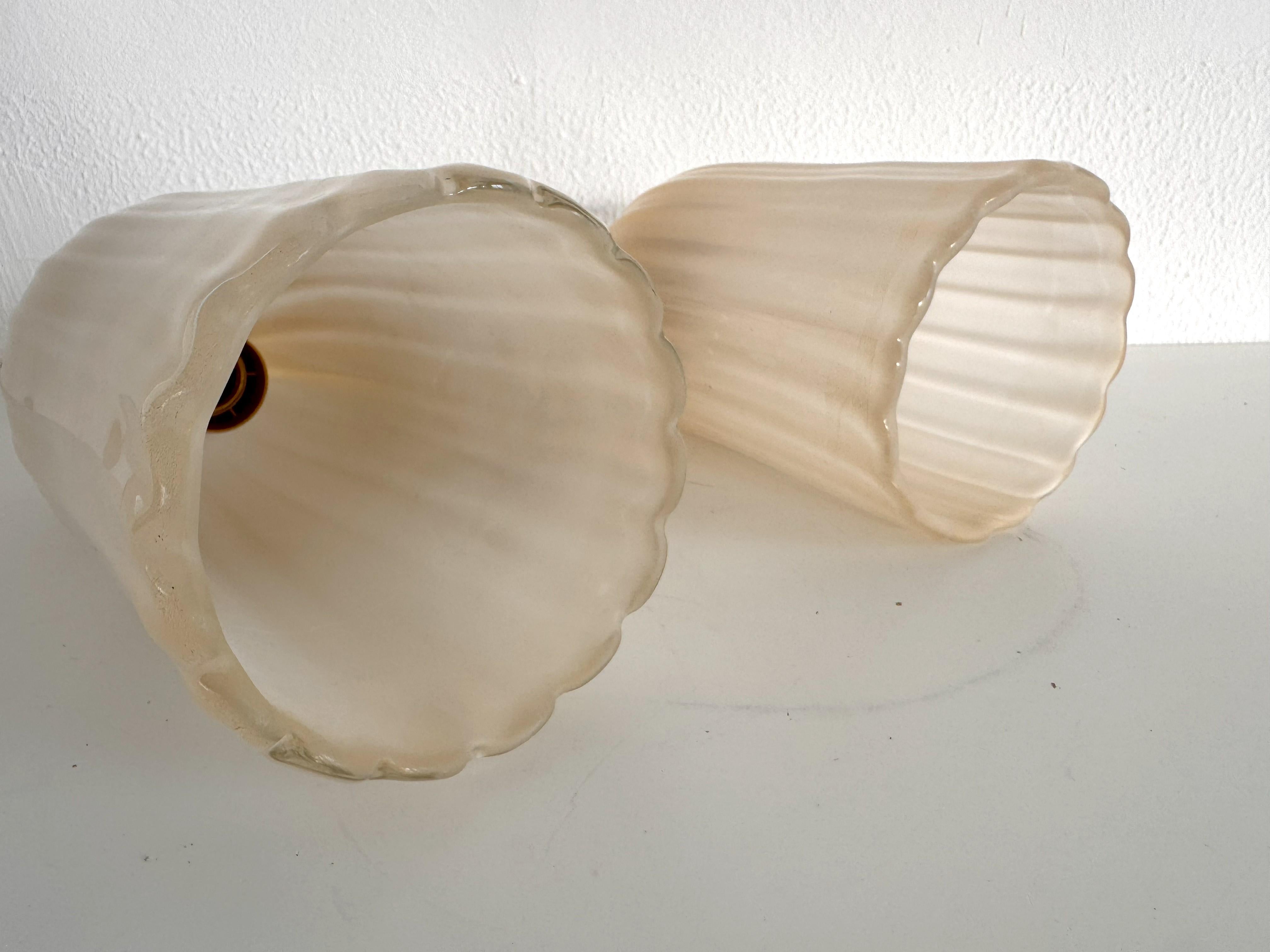Apliques italianos grandes de cristal de Murano y latón en estilo Art Déco, años 90 en venta 4