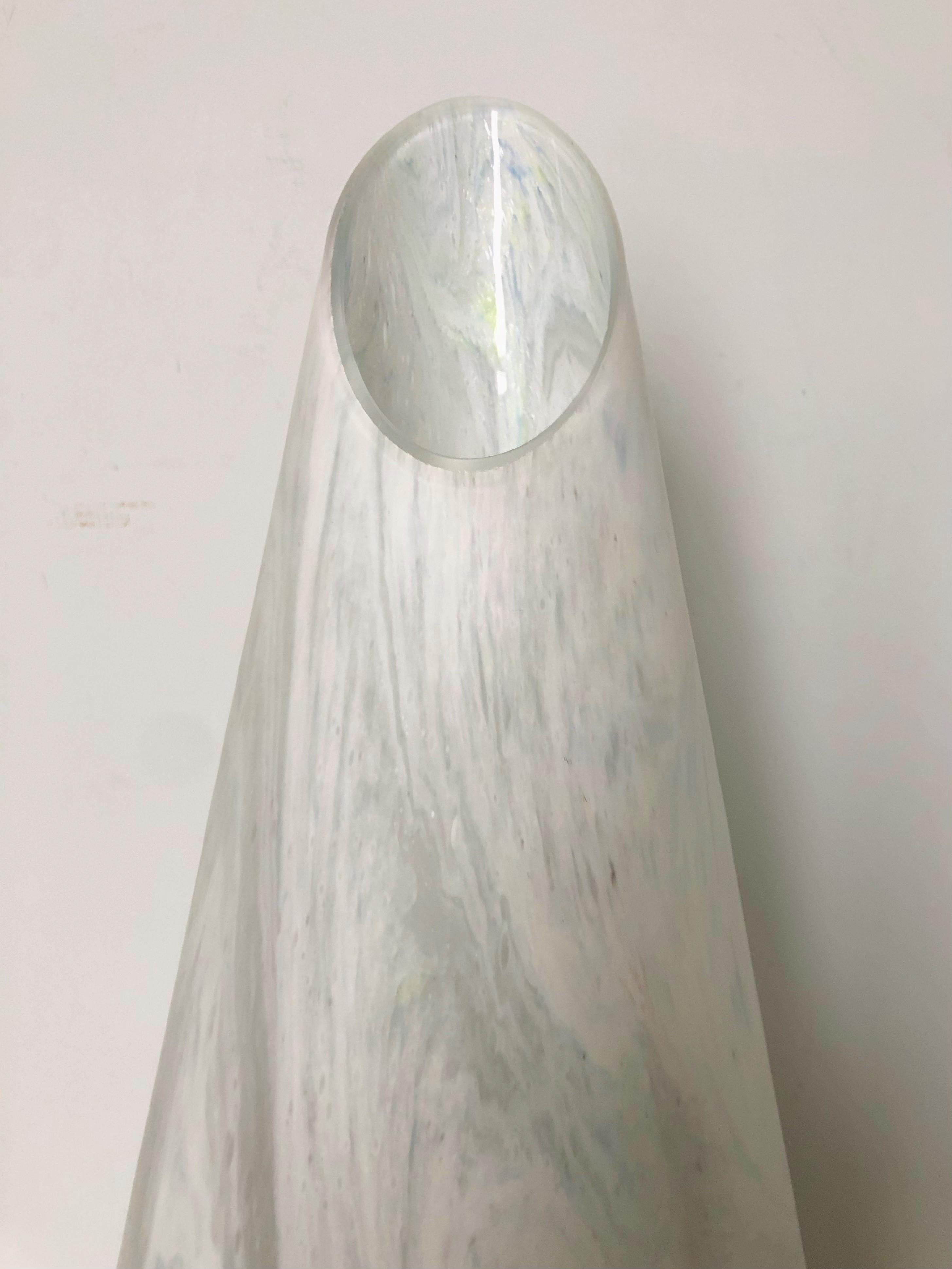 Post-Modern Italian Postmodern Large Murano Glass, Cone Shape, Table Lamp, 1980s For Sale