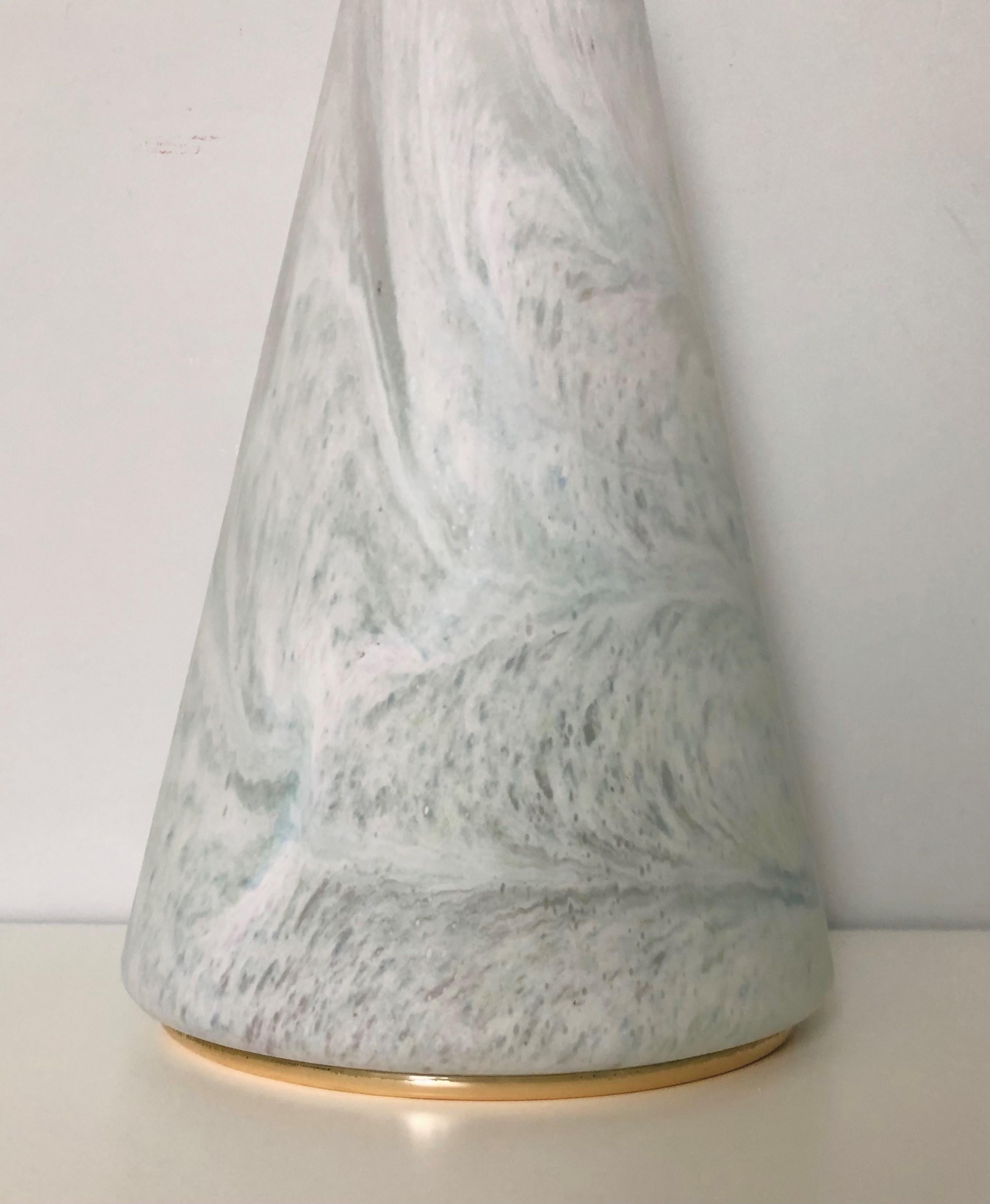 Italian Postmodern Large Murano Glass, Cone Shape, Table Lamp, 1980s For Sale 2