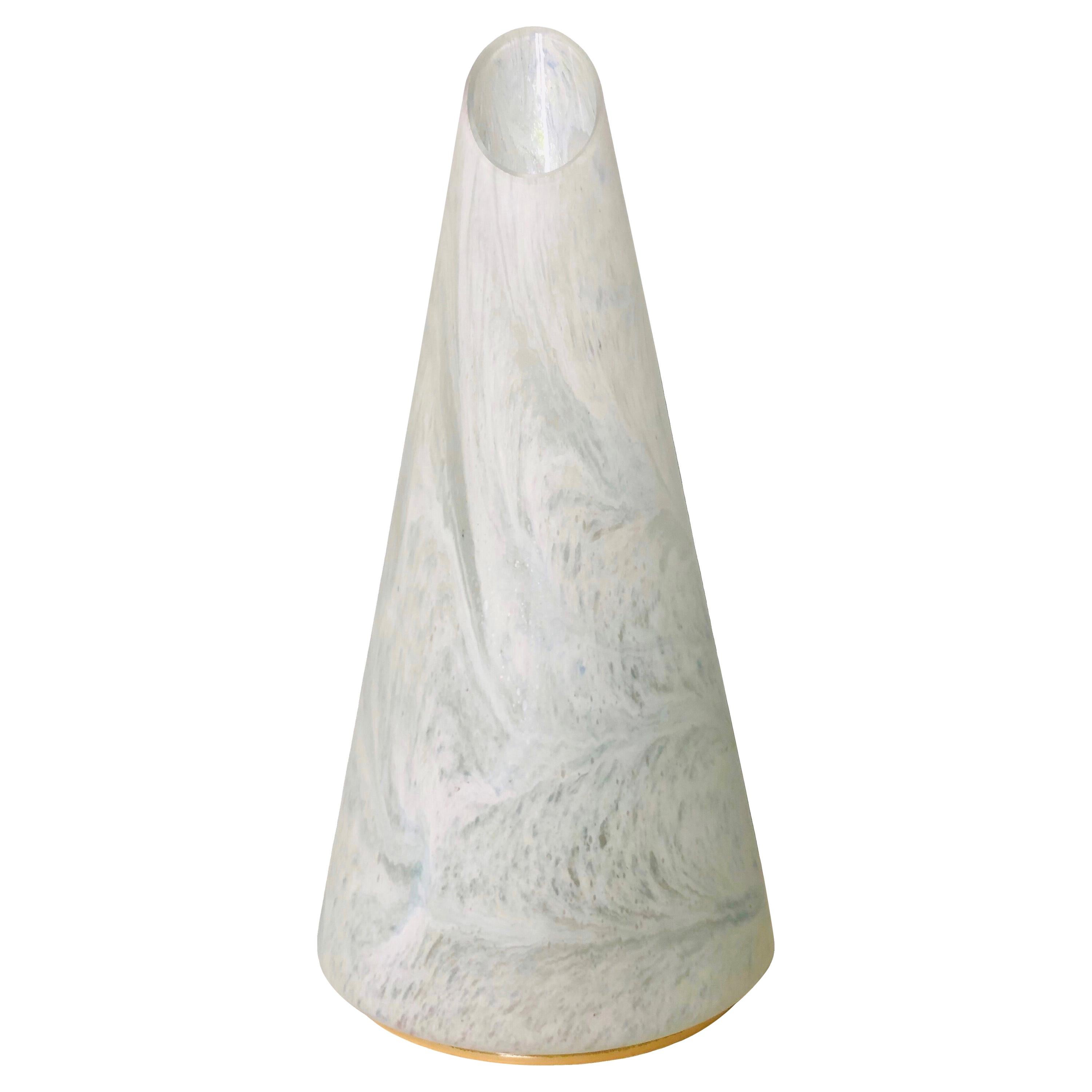 Italian Postmodern Large Murano Glass, Cone Shape, Table Lamp, 1980s For Sale