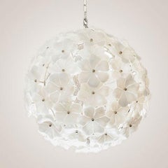 Italian Large Murano Globe Flower Chandelier in the style of Cenedese