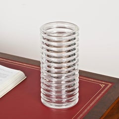 Italian Large "Onda" Diamond Glass Vase by Sergio Asti for di Cambio, 1970s.