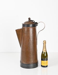 Grande Brocca ornamentale italiana in rame e ferro, fine '800