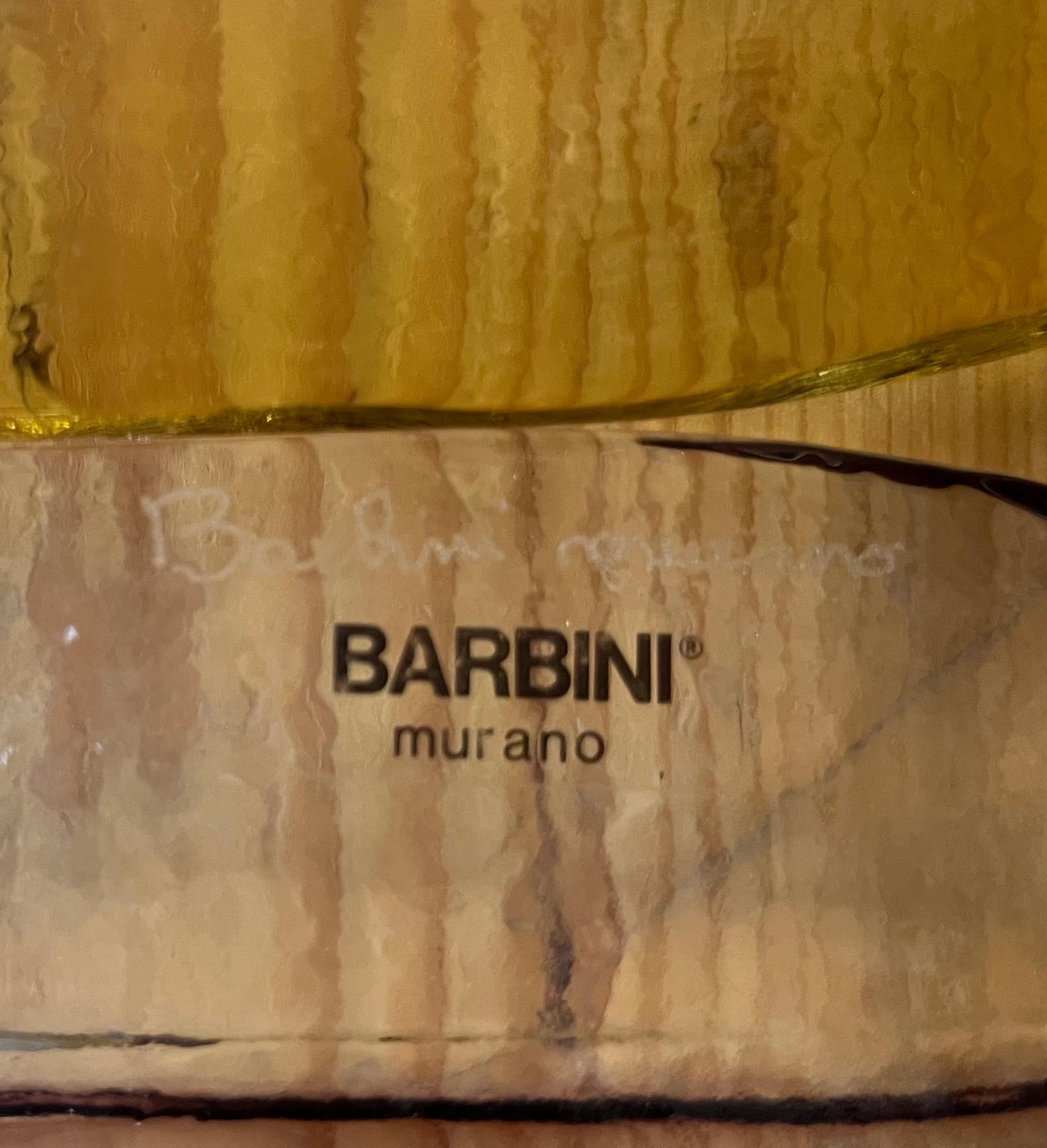 Italian Large Pair of Murano Glass Wall Sconces by Barbini Alfredo, 1980s For Sale 4