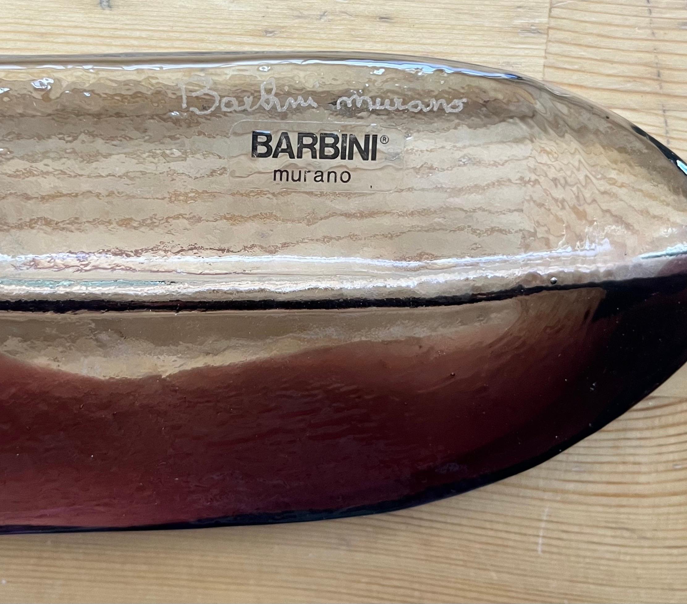 Late 20th Century Italian Large Pair of Murano Glass Wall Sconces by Barbini Alfredo, 1980s For Sale