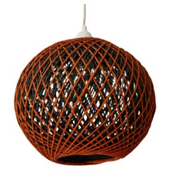 Italian Large Rope Ball Pendant Light Ceiling Hanging Lamp, 1960s