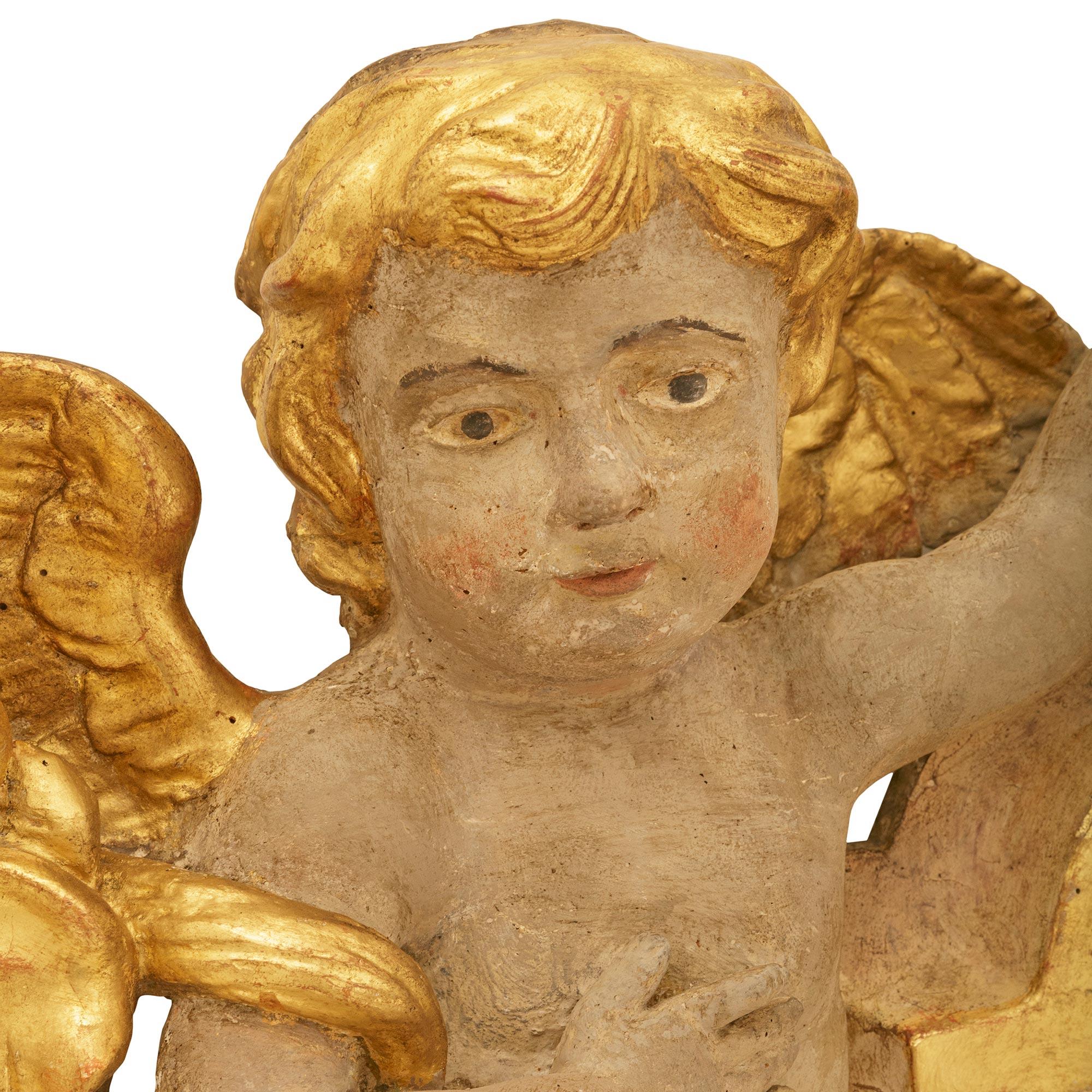 Italian late 17th century Baroque Period Wood and Giltwood wall decor For Sale 3