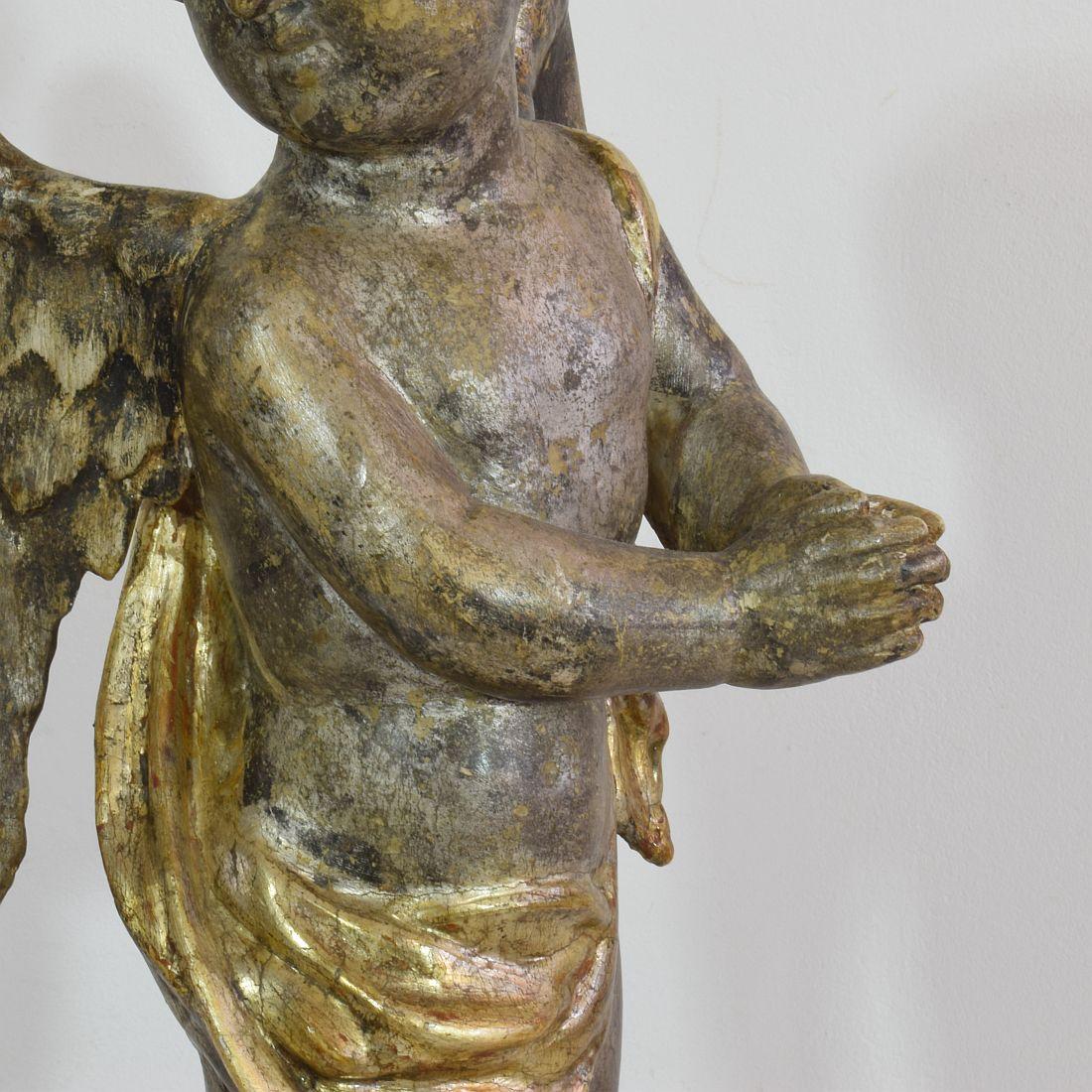 Italian Late 18th Century Carved Wooden Angel 10
