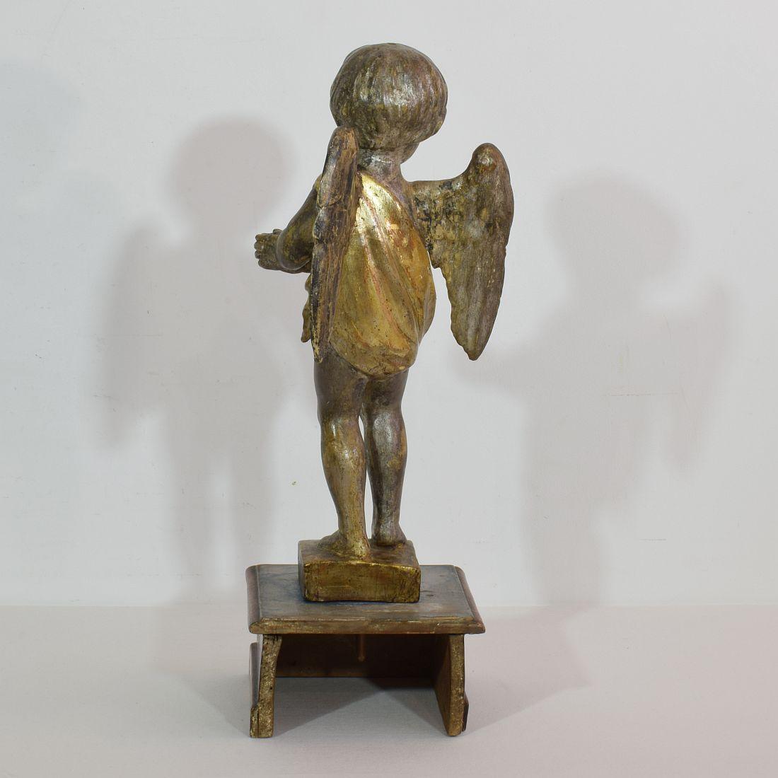 18th Century and Earlier Italian Late 18th Century Carved Wooden Angel