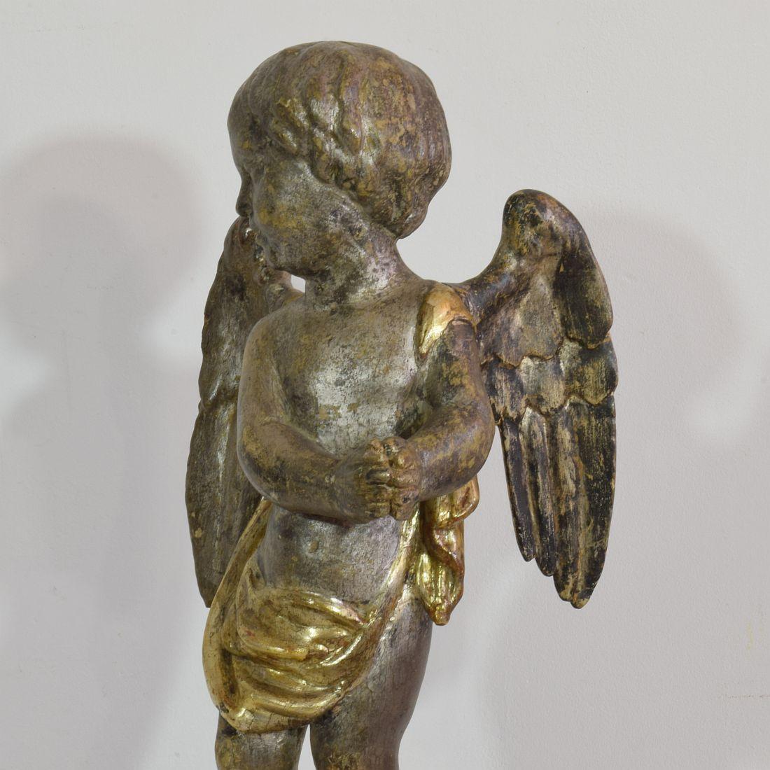 Italian Late 18th Century Carved Wooden Angel 2