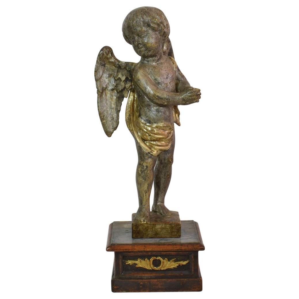 Italian Late 18th Century Carved Wooden Angel