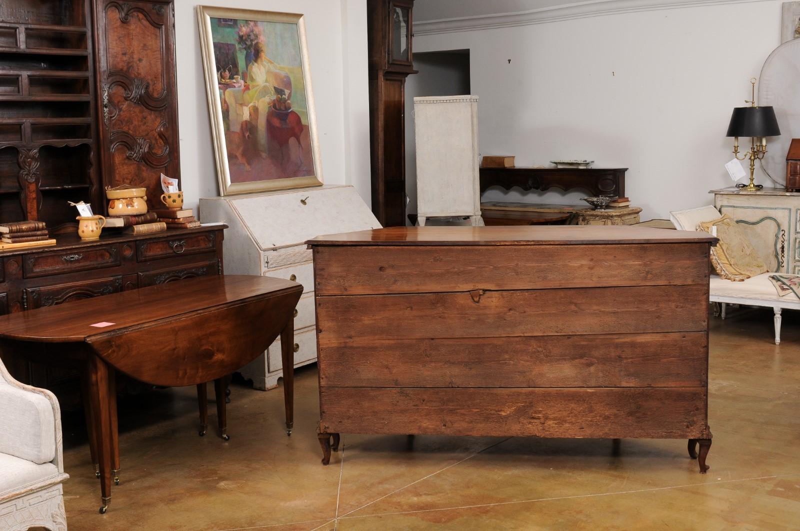Italian Late 18th Century Cherry Sideboard with Four Doors and Canted Sides In Good Condition In Atlanta, GA