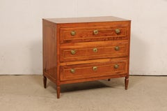 Italian Late 18th Century Chest w/Inlay Banding & Brass Neoclassic Hardware