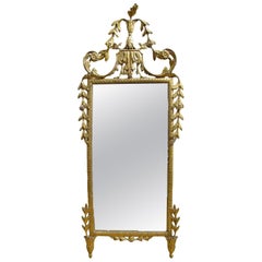 Italian Late 18th Century Louis XVI Carved and Gilt Wooden Mirror