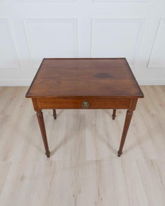 Italian Late 18th Century Neoclassical Walnut Desk with Fruitwood Marquetry