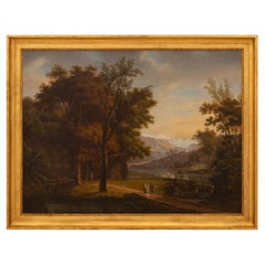 Italian Late 18th Century Oil on Canvas Landscape Painting