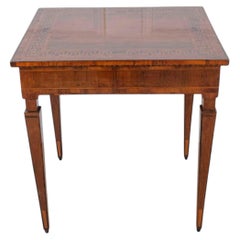 Italian Late 18th Century Tuscan Walnut Inlaid Table