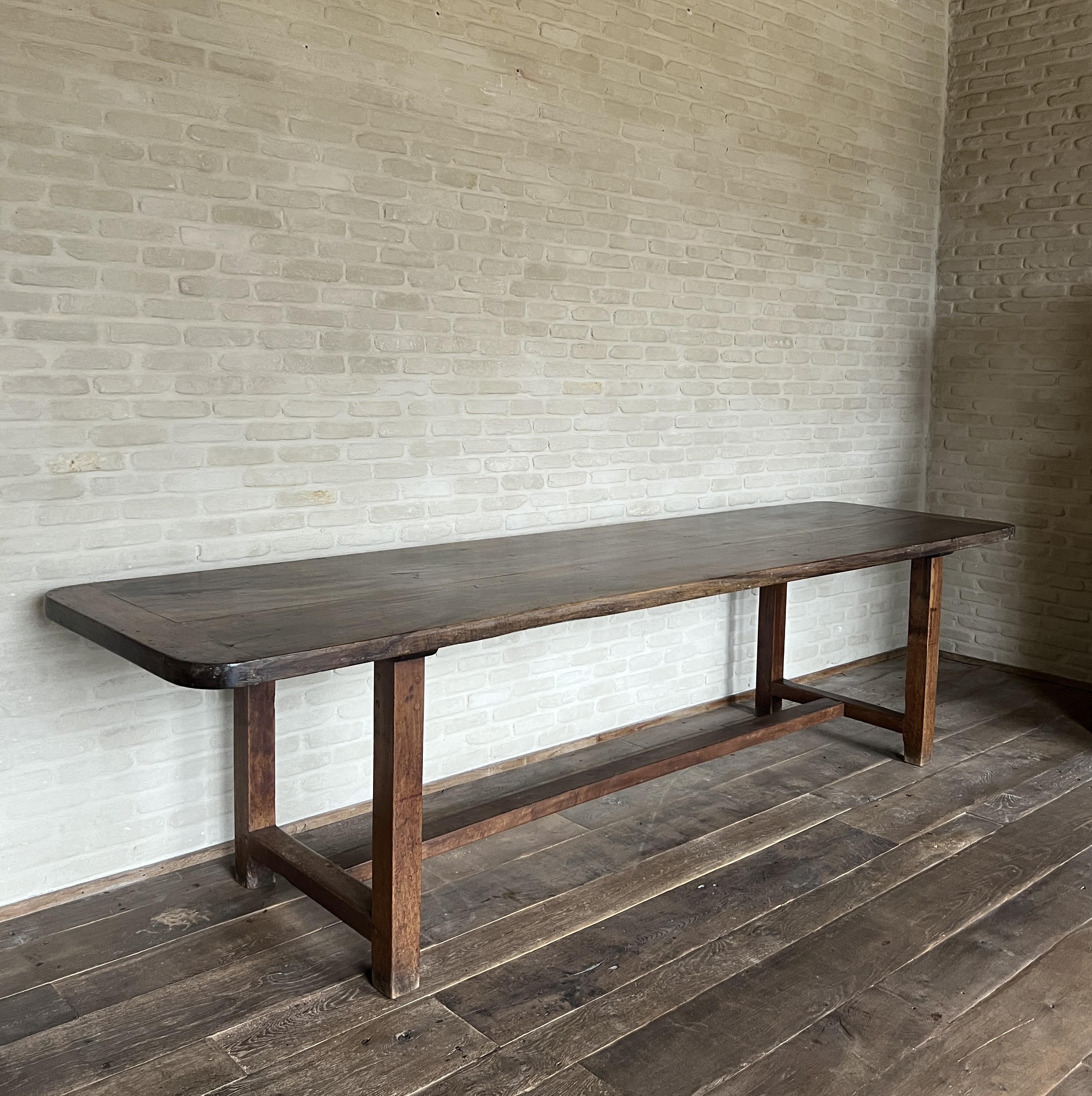 Italian late 18th century Walnut Refectory Farm Table 2