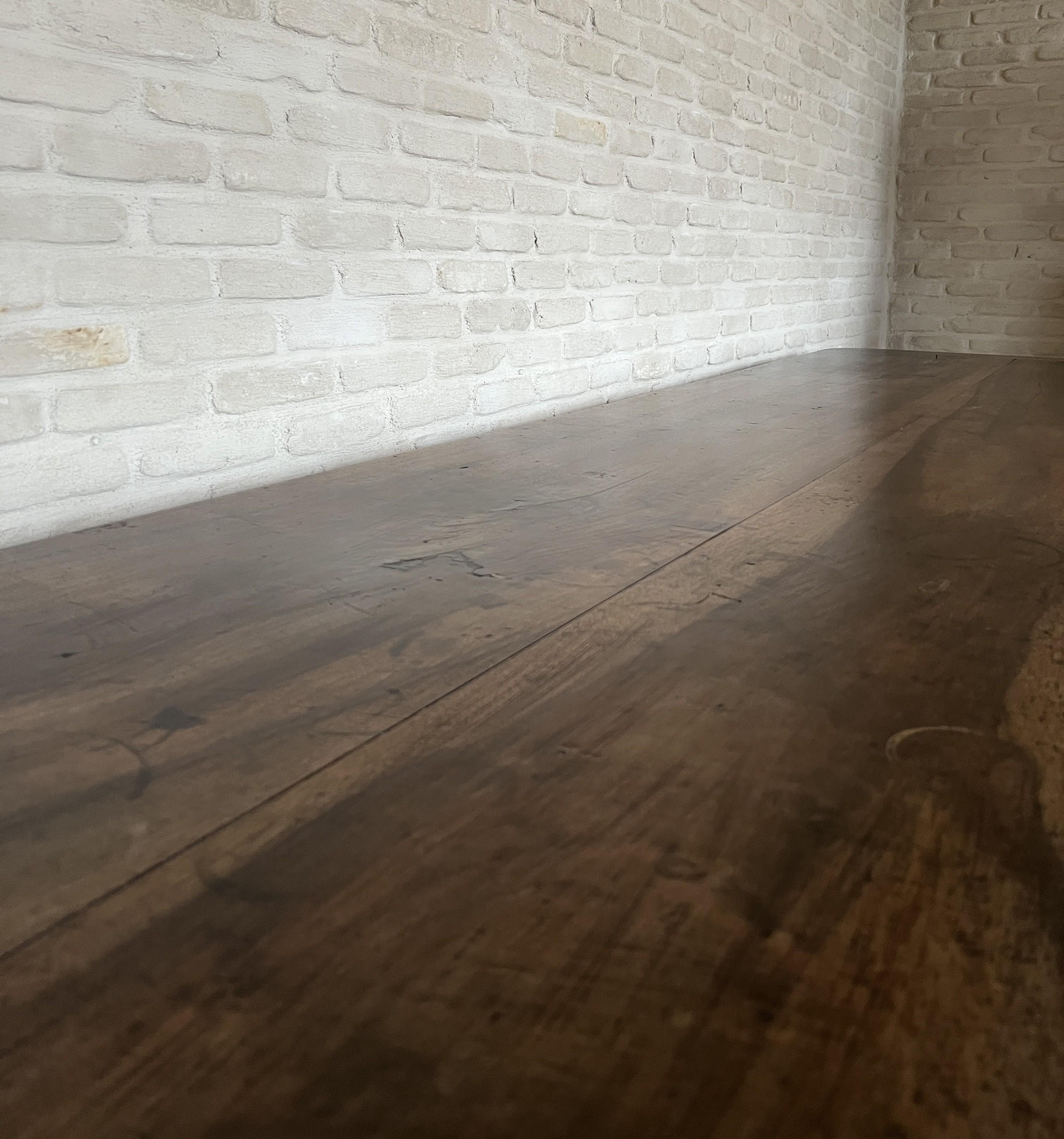 Italian late 18th century Walnut Refectory Farm Table 3
