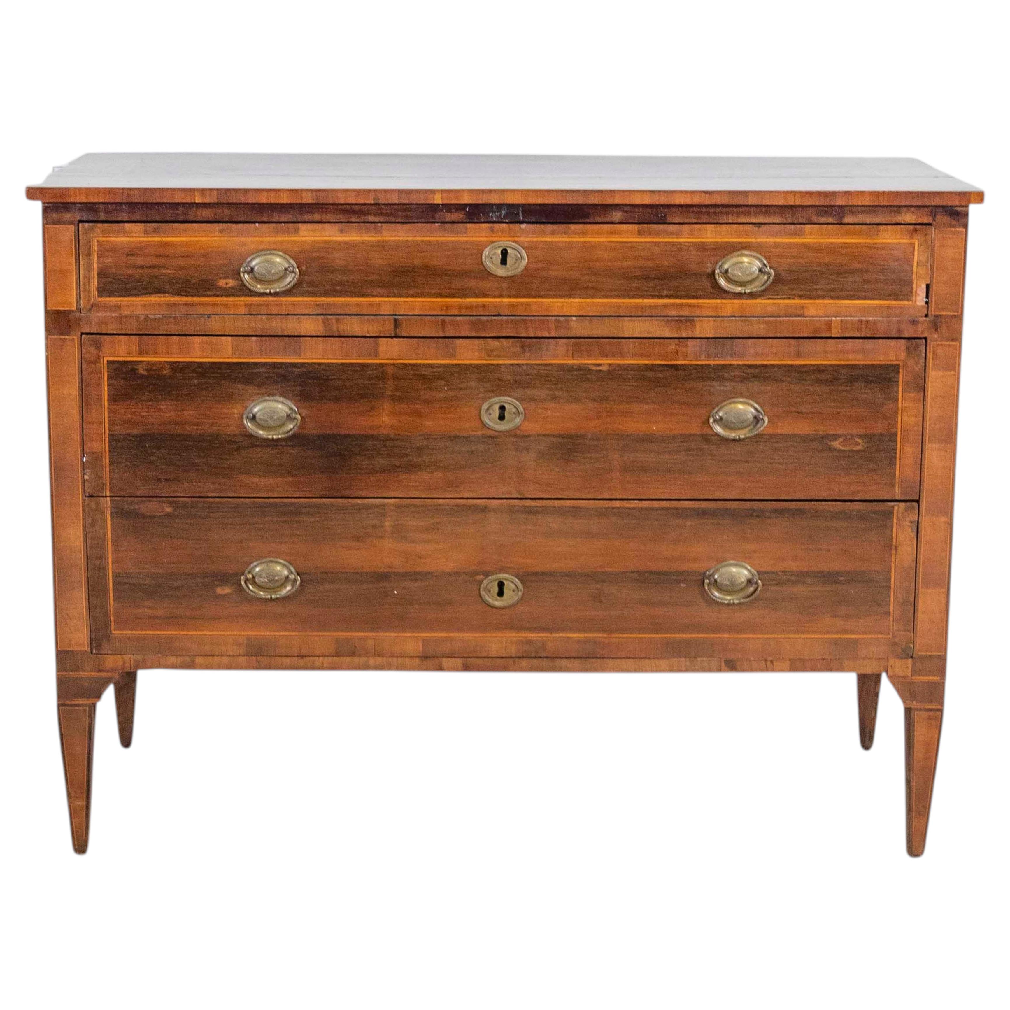 Italian Late 18th–Early 19th Century Rosewood and Amaranth Chest of Drawers