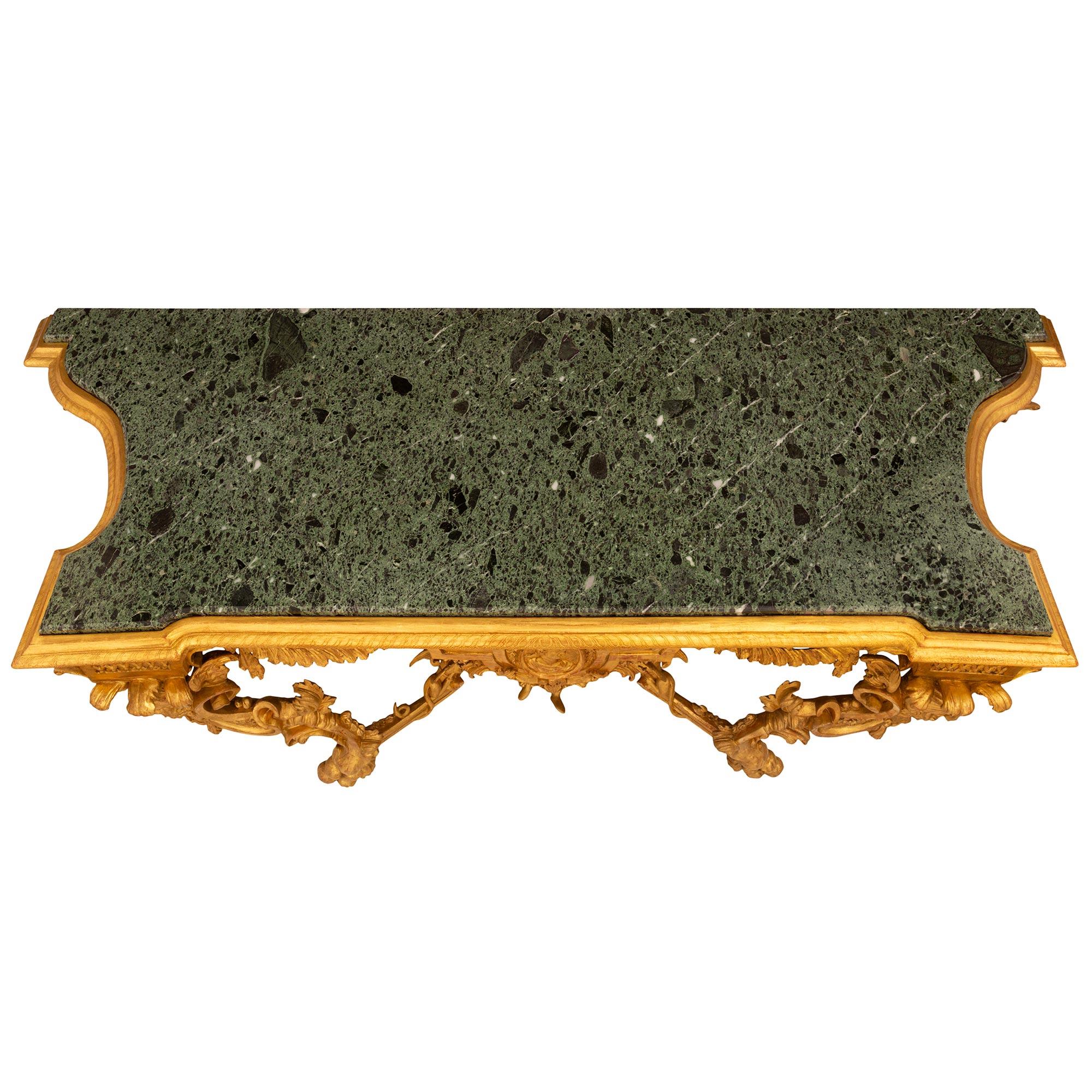 Italienisch Ende 18./Anfang 19. Jh. venezianisches St. Giltwood, Marmorkonsolen im Angebot 8