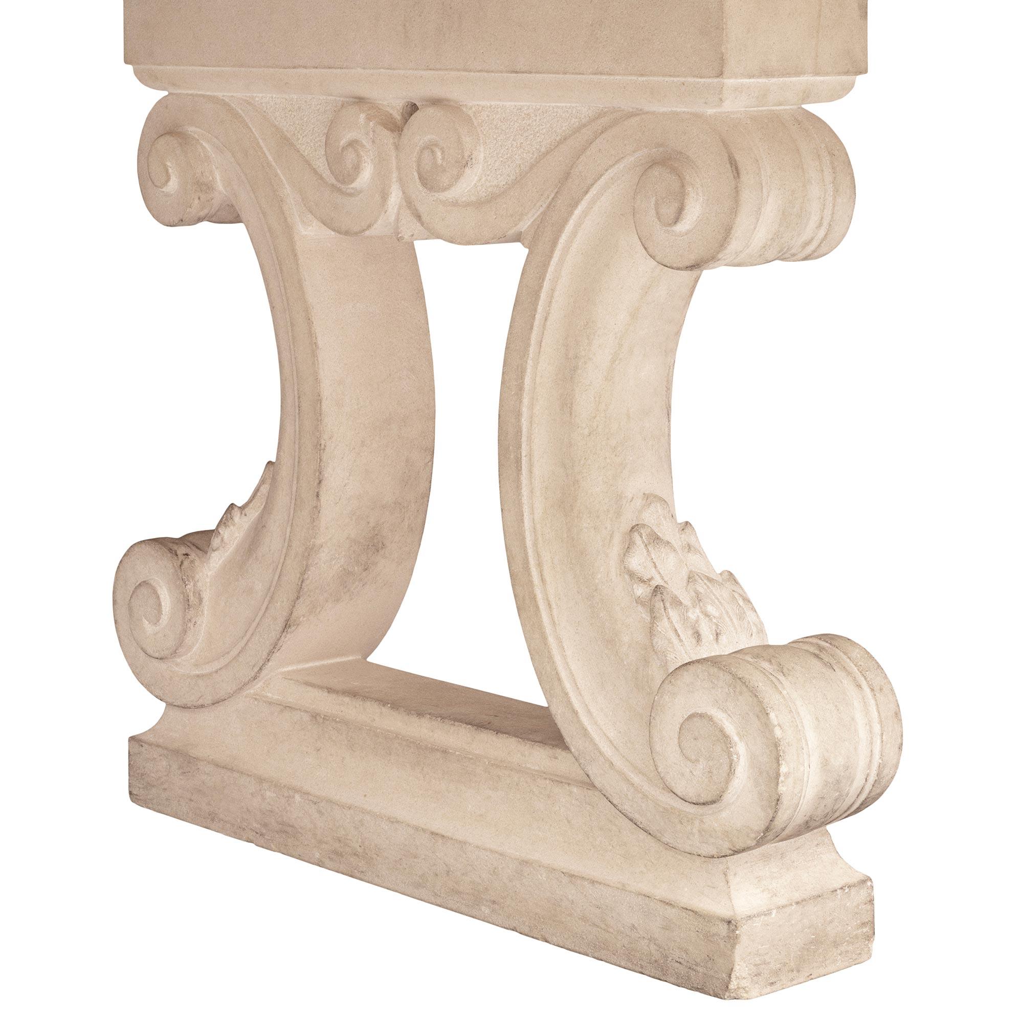 Italian Late 19th Century Baroque St. Carved Stone, Wood And Mosaic Center Table For Sale 6