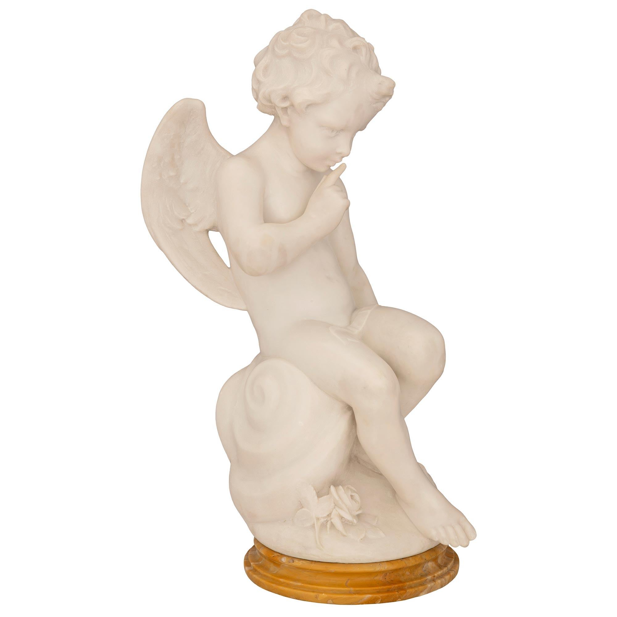Italian Late 19th Century Marble Statue by Pasquale Rizzoli In Good Condition For Sale In West Palm Beach, FL