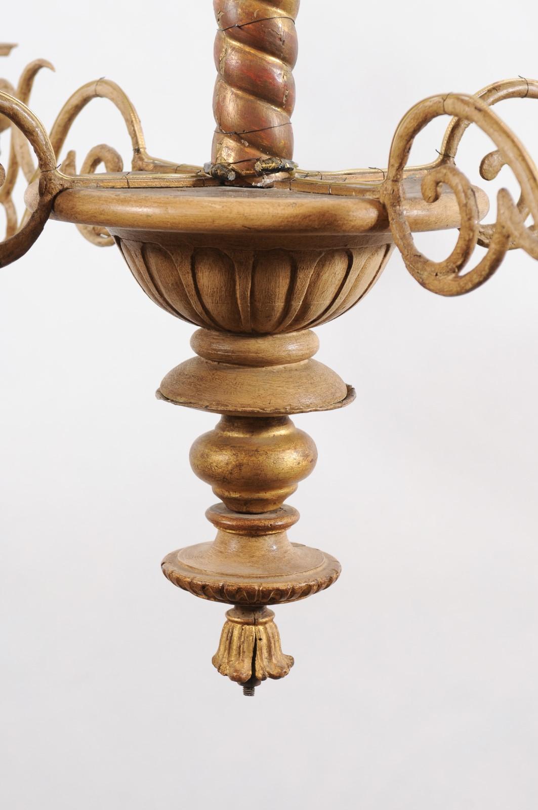 Italienisches Paket im neoklassischen Stil des späten 19. Jahrhunderts Vergoldetes und bemaltes Holz und Metall  im Angebot 10