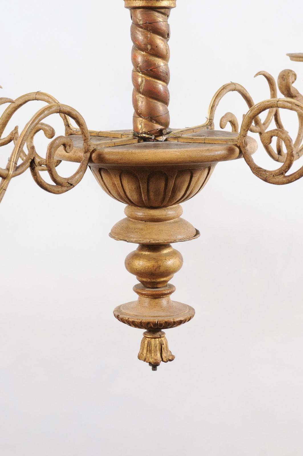 Italienisches Paket im neoklassischen Stil des späten 19. Jahrhunderts Vergoldetes und bemaltes Holz und Metall  im Angebot 2