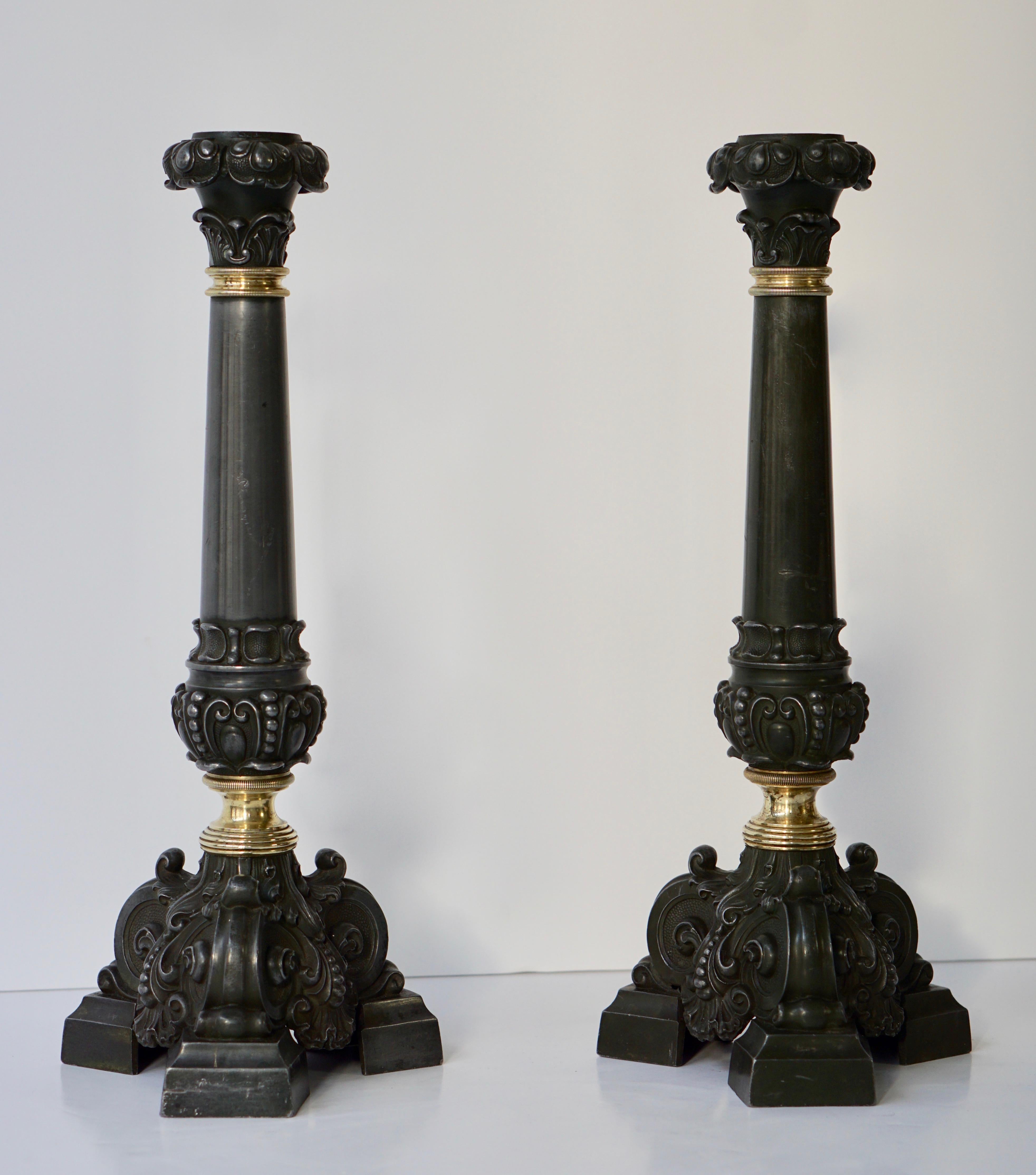 portacandele antico ottone