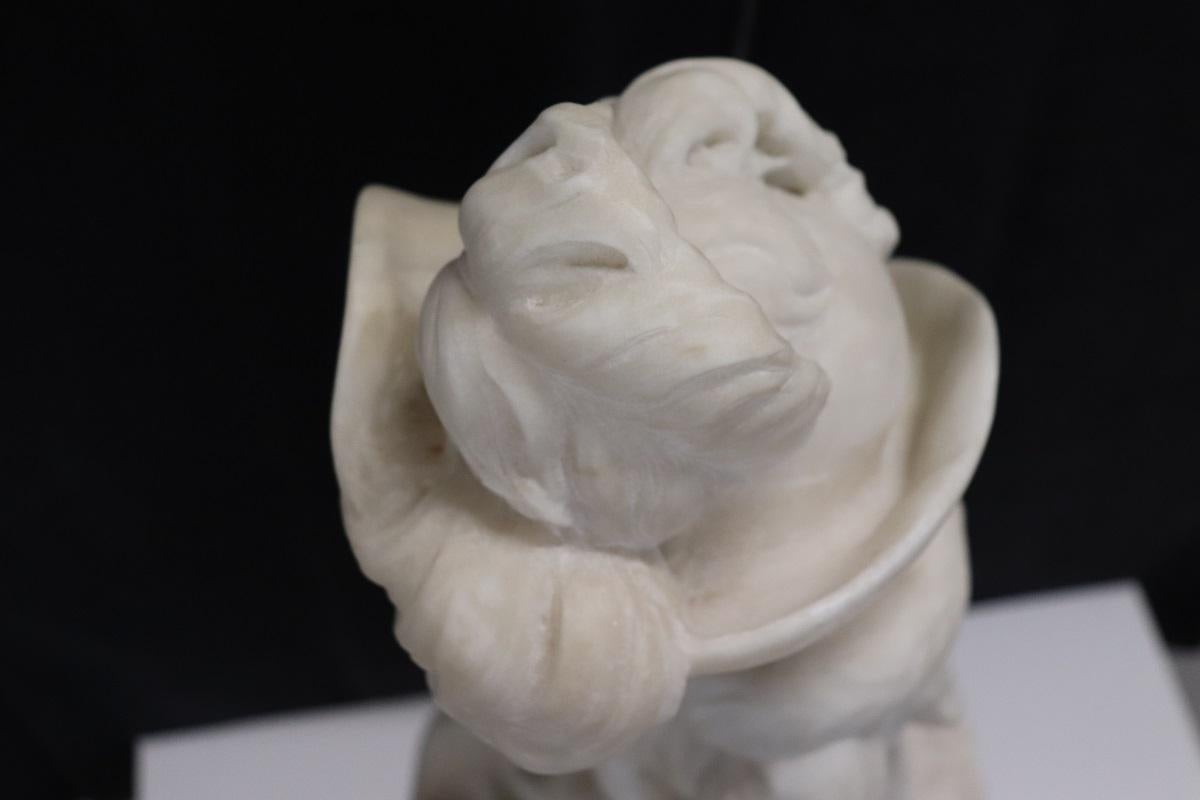 Scultura antica in marmo bianco italiana della fine del XIX secolo 7
