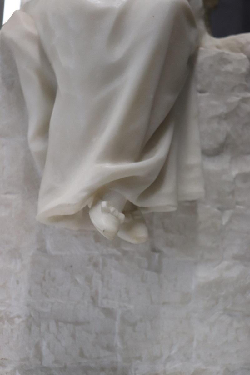 Scultura antica in marmo bianco italiana della fine del XIX secolo 2
