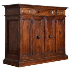 Italian Late Baroque Period Carved Walnut Credenza, late 17th / early 18th cen.