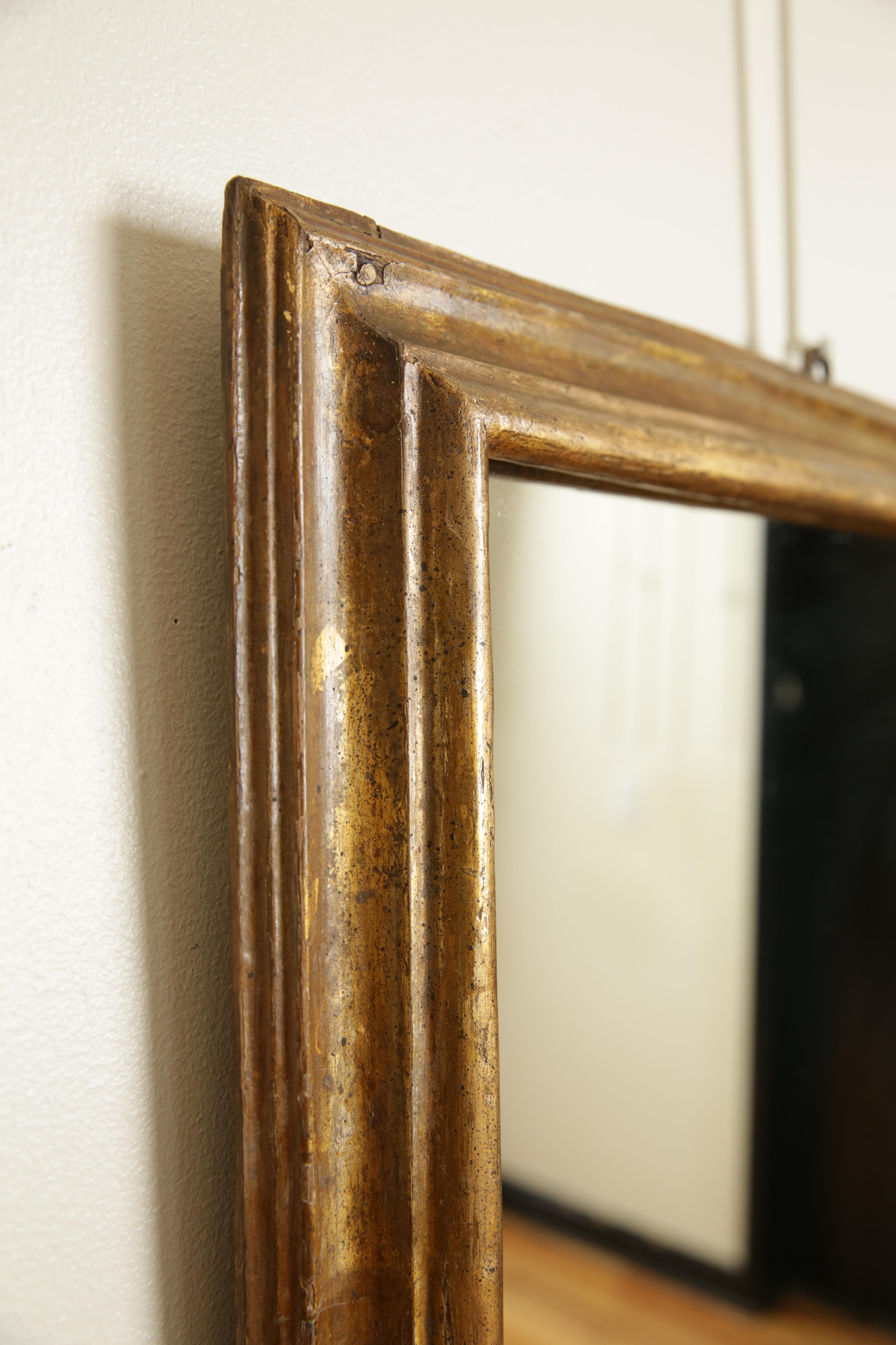 Italian, Late Baroque Period, Shaped Giltwood Wall Mirror, ca. 1700 1